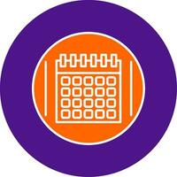 Calendar Line Filled Circle Icon vector