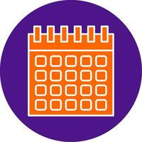 Calendar Line Filled Circle Icon vector