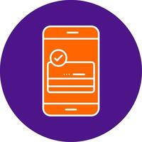 Payment Gateway Line Filled Circle Icon vector