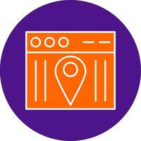 Web Line Filled Circle Icon vector