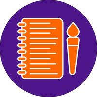 Sketchbook Line Filled Circle Icon vector