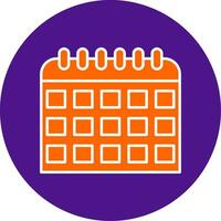 Calendar Line Filled Circle Icon vector