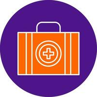First Aid Kit Line Filled Circle Icon vector