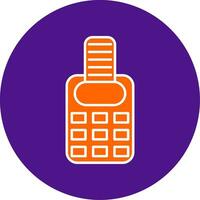 Point Of Service Line Filled Circle Icon vector