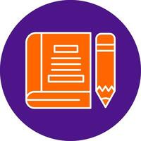 Book Line Filled Circle Icon vector