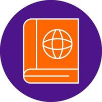 Encyclopedia Line Filled Circle Icon vector