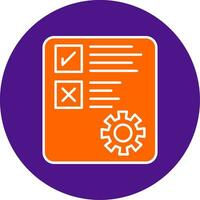 Document Line Filled Circle Icon vector