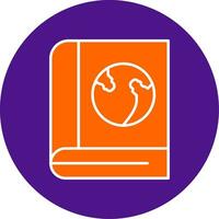Encyclopedia Line Filled Circle Icon vector