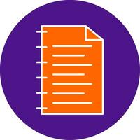 Notebook Line Filled Circle Icon vector