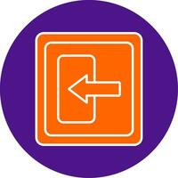 Log In Line Filled Circle Icon vector