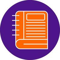 Notebook Line Filled Circle Icon vector