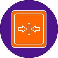Minimize Line Filled Circle Icon vector
