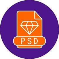 psd línea lleno circulo icono vector