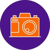 Photo Camera Line Filled Circle Icon vector