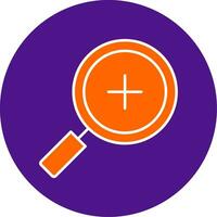Zoom In Line Filled Circle Icon vector