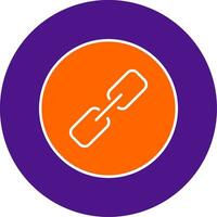 Link Line Filled Circle Icon vector