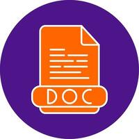 Doc Line Filled Circle Icon vector