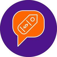 Chat Line Filled Circle Icon vector