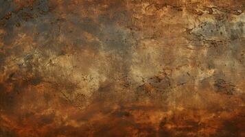 AI generated Rusty Metal Plate with Scratches Background photo