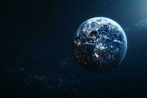 AI generated The planet earth view from space photo