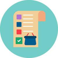 Shopping List Vector Icon