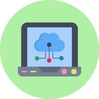 icono de vector de computación en la nube