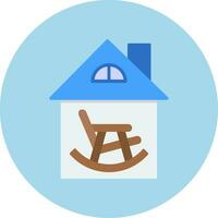 Retirement Home Vector Icon