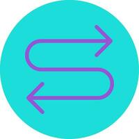 Zigzag Arrow Vector Icon