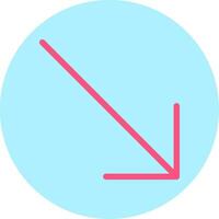 Down Right Arrow Vector Icon