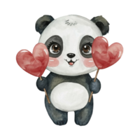 AI generated Cute bear holding up a LOVE png