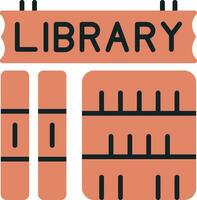 icono de vector de biblioteca