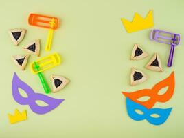 Jewish holiday Purim celebration concept photo