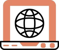 Laptop Internet Vector Icon