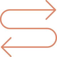 Zigzag Arrow Vector Icon
