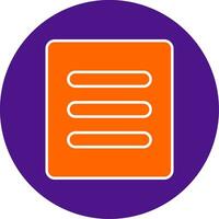 Menu Line Filled Circle Icon vector