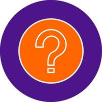 Question Line Filled Circle Icon vector