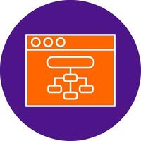 Browser Line Filled Circle Icon vector