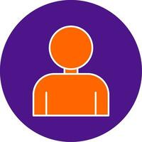 User Line Filled Circle Icon vector