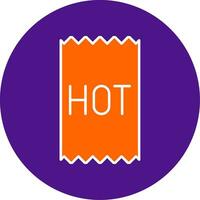 Hot Line Filled Circle Icon vector