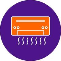 Air Conditioner Line Filled Circle Icon vector