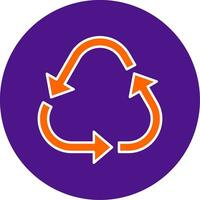 Recycle Line Filled Circle Icon vector