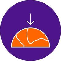 Gravity Line Filled Circle Icon vector