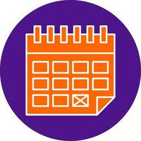 Date Line Filled Circle Icon vector