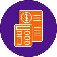 Budget Line Filled Circle Icon vector