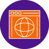 Browser Line Filled Circle Icon vector