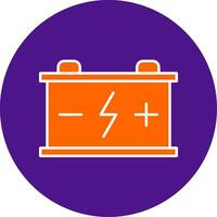 Battery Line Filled Circle Icon vector