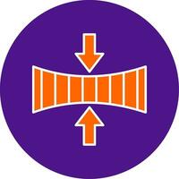 Elasticity Line Filled Circle Icon vector