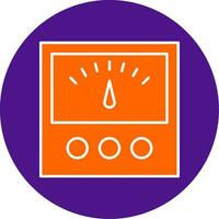 Voltage Indicator Line Filled Circle Icon vector