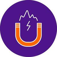 Electromagnetic Line Filled Circle Icon vector