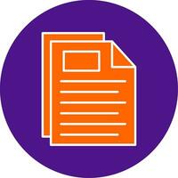 Document Line Filled Circle Icon vector